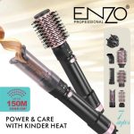 سشوار برس‌دار چرخشی 1500 وات انزو پروفیشینال مدل EN‑760 7 در 1_Enzo Professional 1500W 7-in-1 Rotating Brush Hair Dryer EN‑760 - Image 4