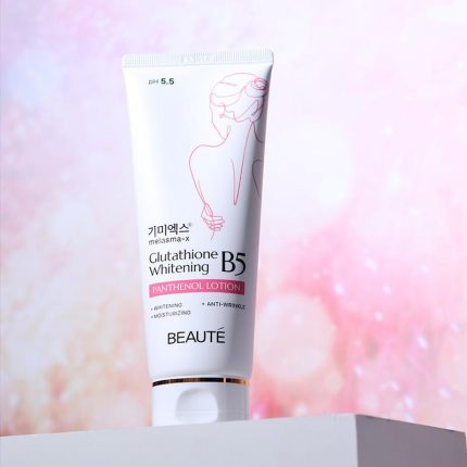 لوسیون ضدلک و روشن‌کننده قوی بدن و نواحی حساس کره‌ای بیوتی BEAUTE melasma-x Glutathione Whitening B5 PANTHENOL LOTION