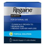 محلول ۵٪ ماینوکسیدیل رشد مجدد و تقویت کننده مو سر روگین مخصوص آقایان Regaine For Men Extra Strength Scalp Solution 5%