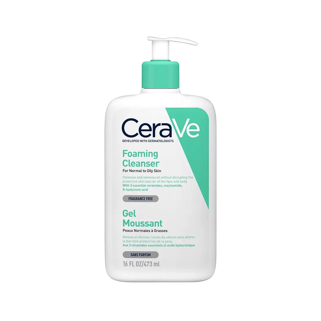 ژل شستشوی صورت پوست نرمال تا چرب سراوی (فرانسوی)_CeraVe Foaming Facial Cleanser for Normal to Oily Skin