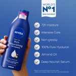 لوسیون بدن نیوآ ریچ نوریشینگ مناسب پوست خشک و خیلی خشکNIVEA Body Lotion for Dry to Very Dry Skin, Rich Nourishing, 72H Moisture - Image 2