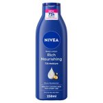 لوسیون بدن نیوآ ریچ نوریشینگ مناسب پوست خشک و خیلی خشکNIVEA Body Lotion for Dry to Very Dry Skin, Rich Nourishing, 72H Moisture